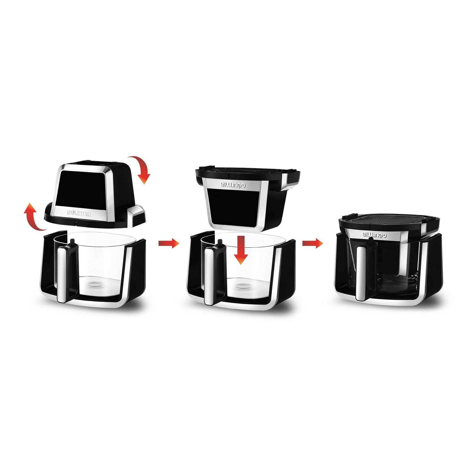 Gourmia 7-Qt. Fry ‘N Fold Digital Air Fryer with 12 Presets & Guided Cooking Black - Image 4