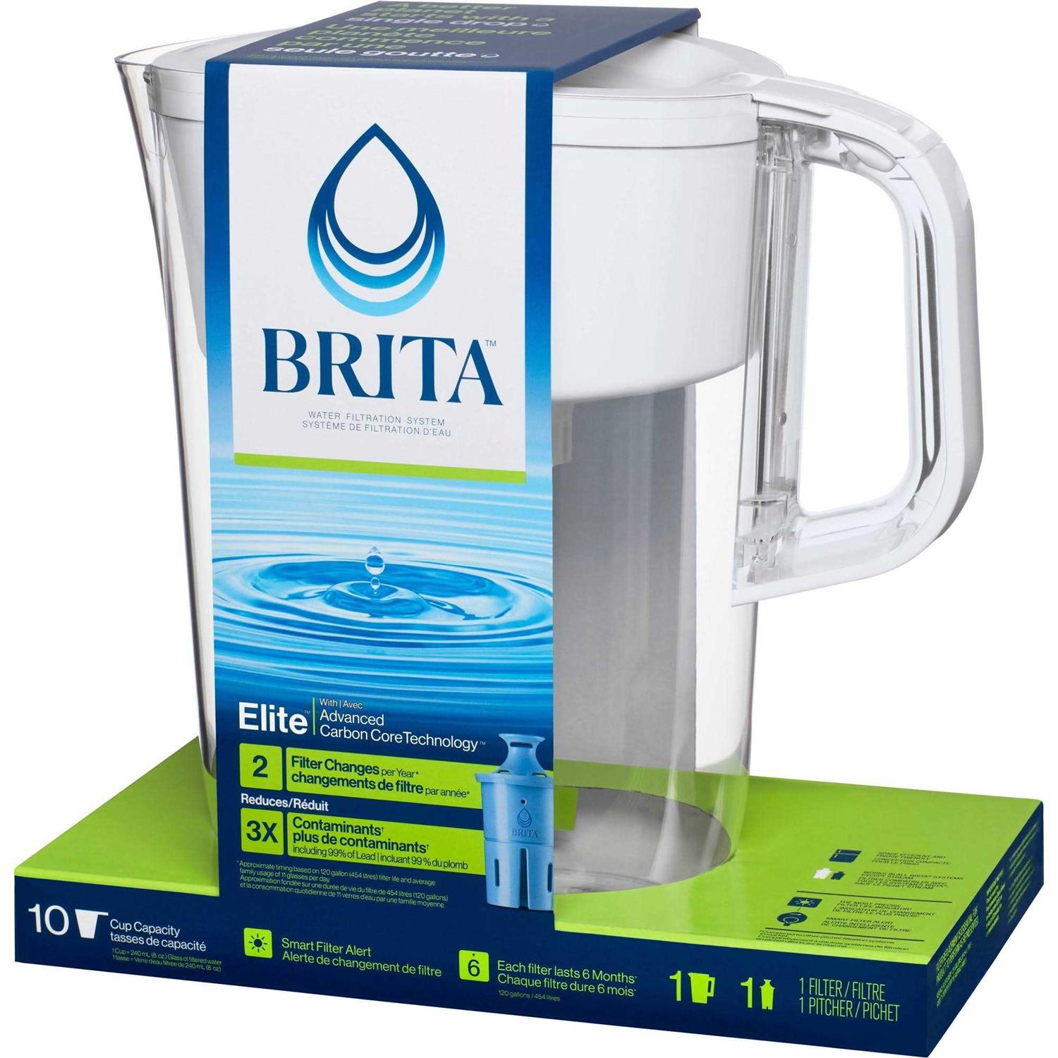 Brita Large 10 Cup Tahoe Water Filter Pitcher with 1 Brita Elite Filter - Image 4