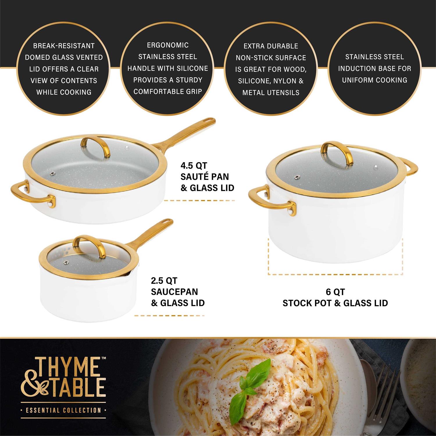 Thyme & Table Nonstick Supreme Cookware - Image 5