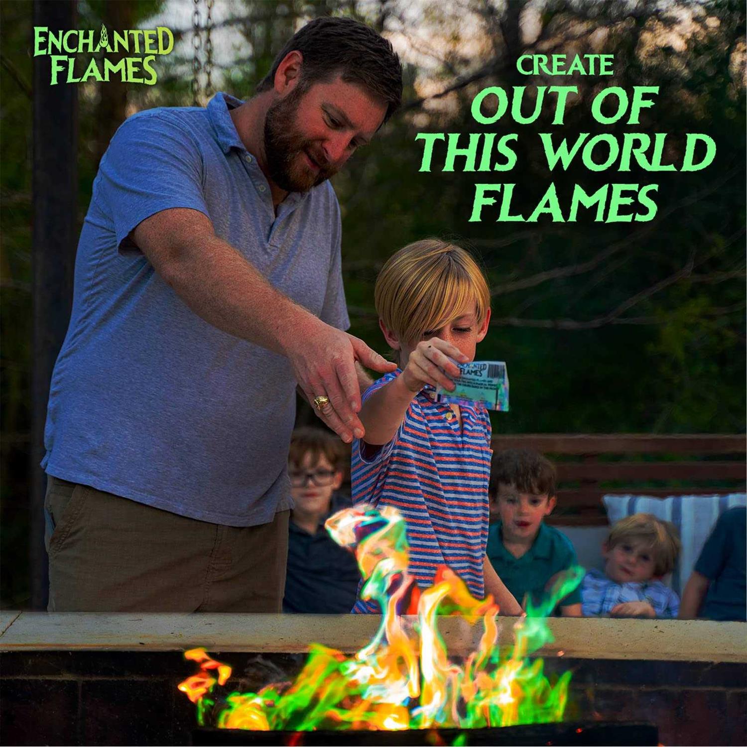 Enchanted Flames Pack Fire Changing Color Packets for Campfires, Fire Pits, and Outdoor Wood Fireplaces - Image 5