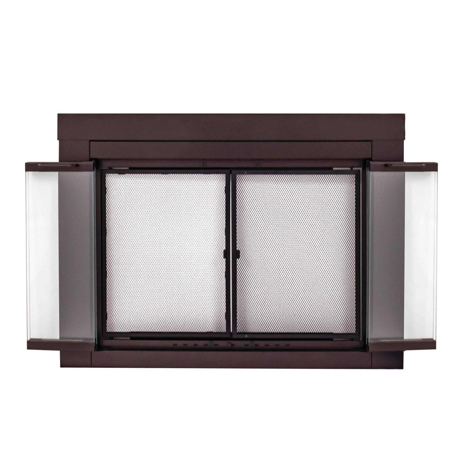 Pleasant Hearth Ascot Fireplace Glass Door — For Masonry Fireplaces, Medium, Black, Model AT-1001 - Image 4