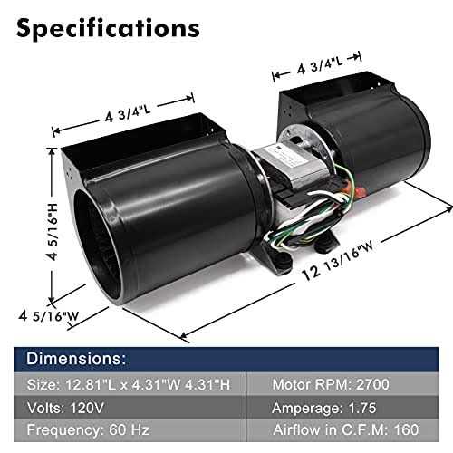 GFK160 GFK-160A Fireplace Blower Fan Kit for Heat N Glo 6000CLX 6000 DVTFL SL-550TR, Quadrafire 7100, Hearth and Home DV3732 DV3732-B - Image 5