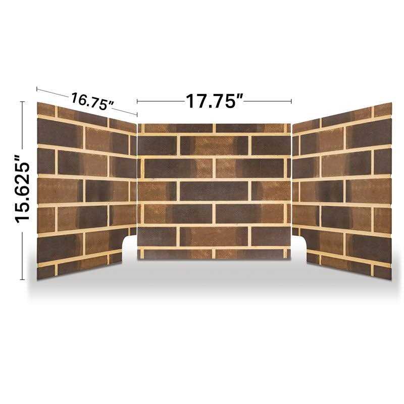 Pleasant Hearth 32 Ceramic Zero Clearance Firebox Brick Panel Set - Image 5