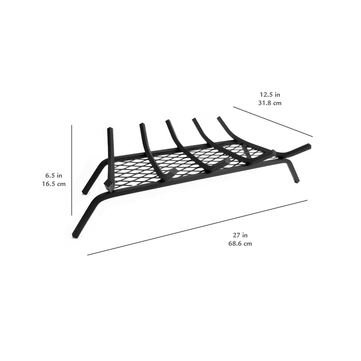 Pleasant Hearth Steel Fireplace Grate with Ember Retainer - Image 3