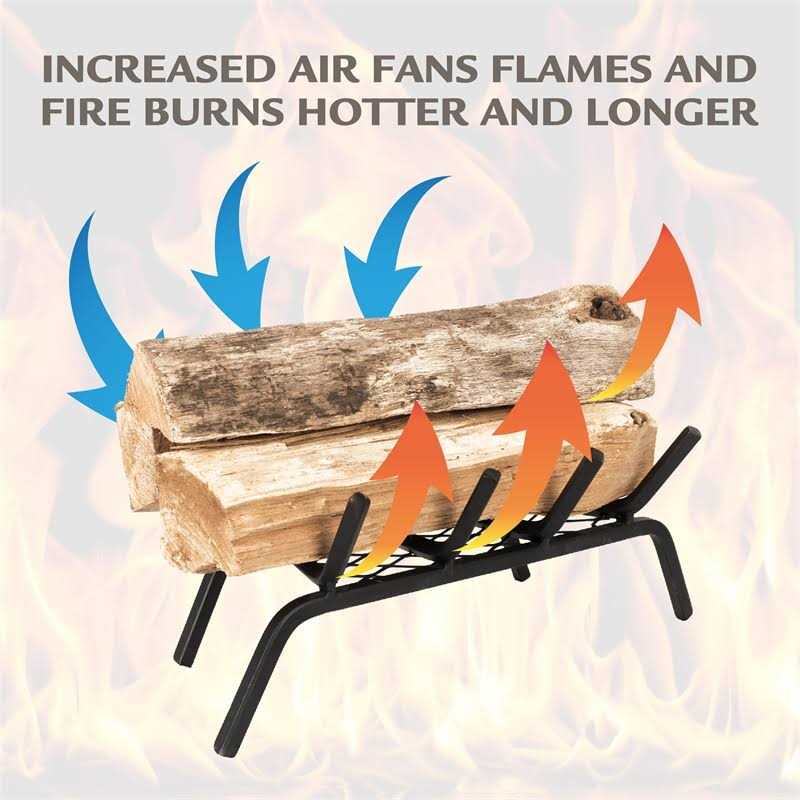 Pleasant Hearth Steel Fireplace Grate with Ember Retainer - Image 5