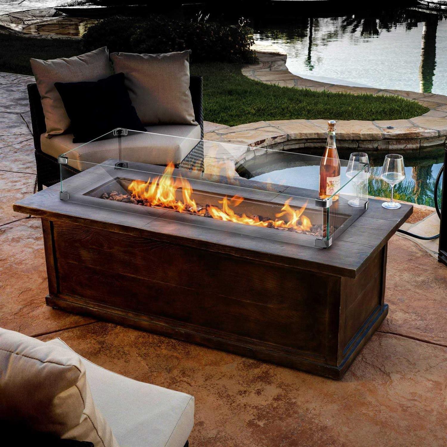 Holy Fire 6 Fire Pit Glass Wind Guard Clear Tempered Glass Flame Protective Pane Wind Resistant - Image 5