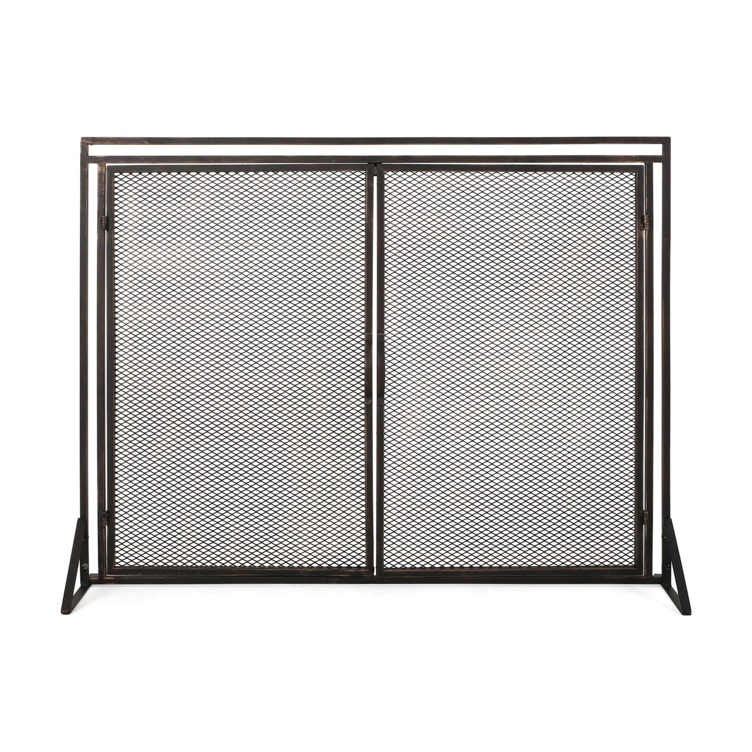 GDFSTUDIO Kolten Modern Iron Fireplace Screen - Image 5