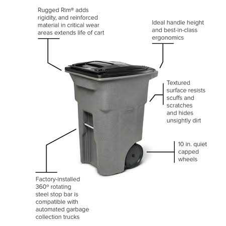 Toter 64 Gal. Trash Can Wheels and Lid - Image 5