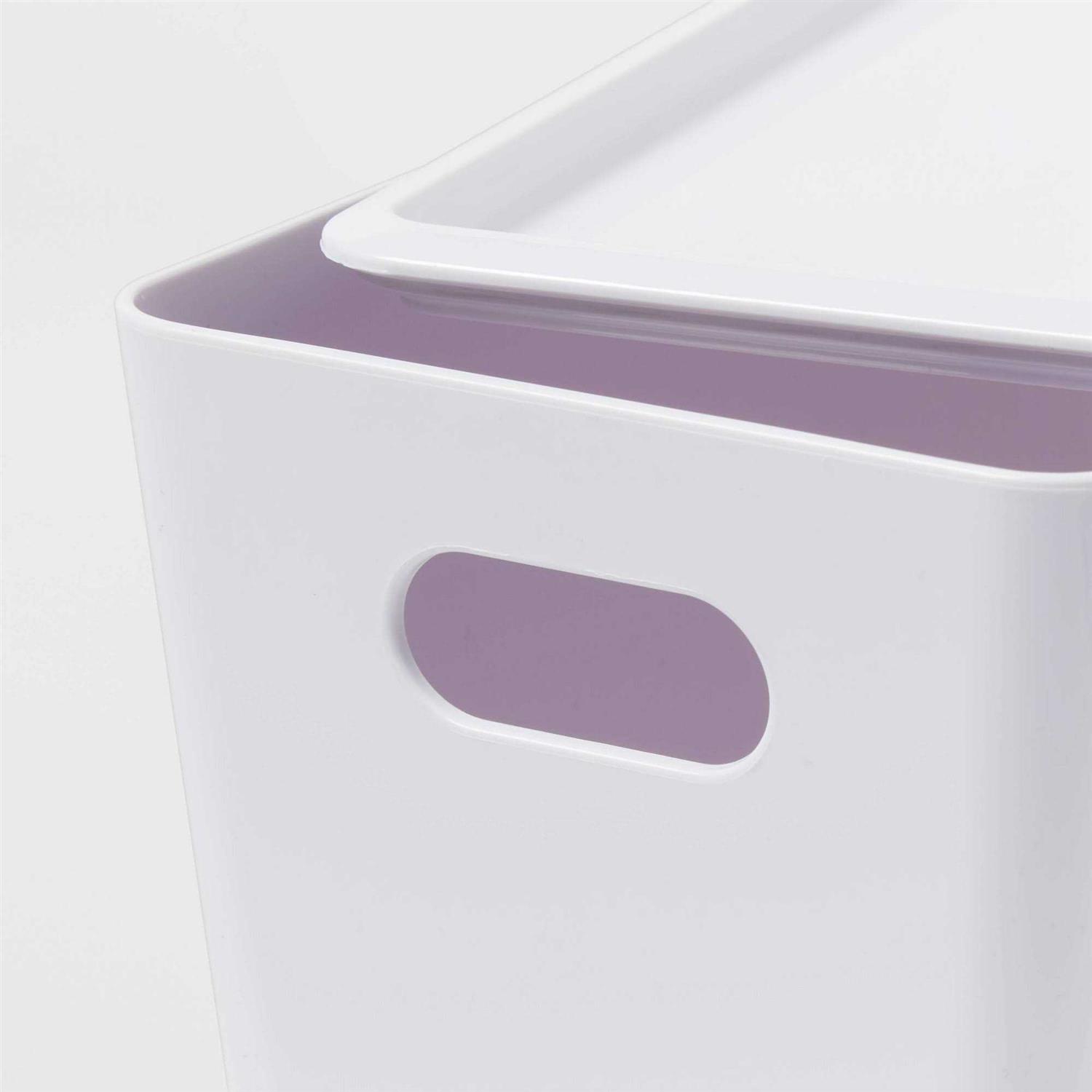Brightroom Stacking Bin with Lid White - Image 3