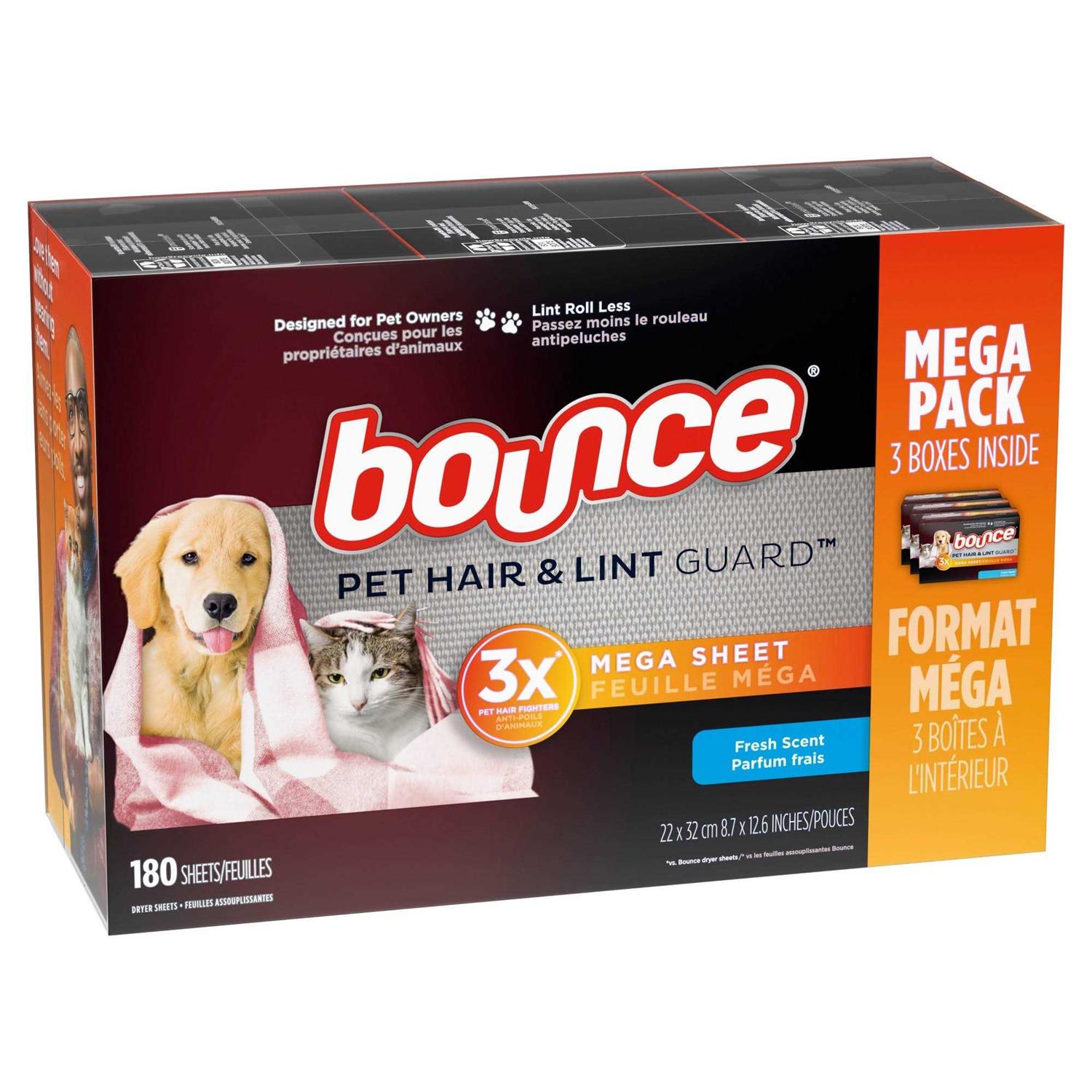 Bounce Pet Hair and Lint Guard Mega Dryer Sheets - Image 3