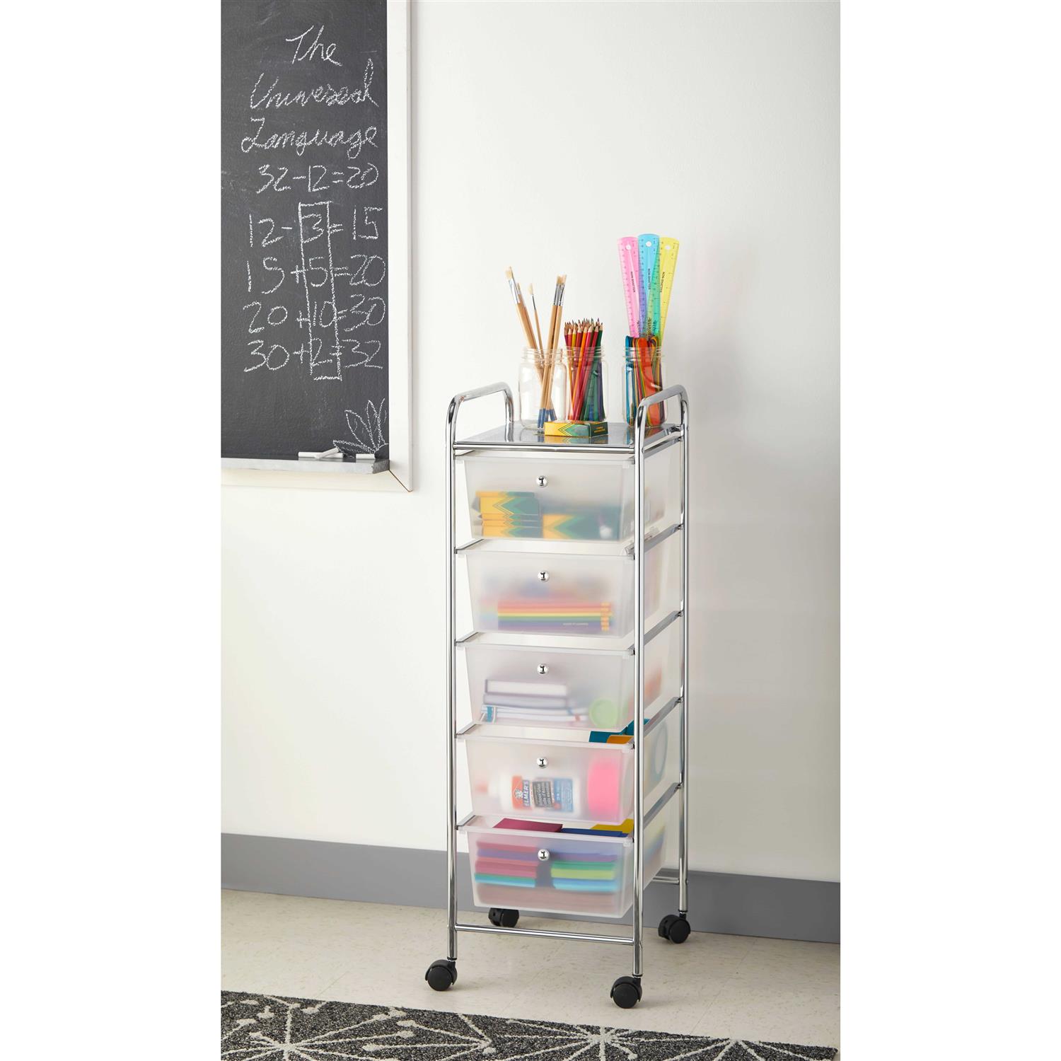 Recollections 5 Drawer Rolling Cart - Image 4