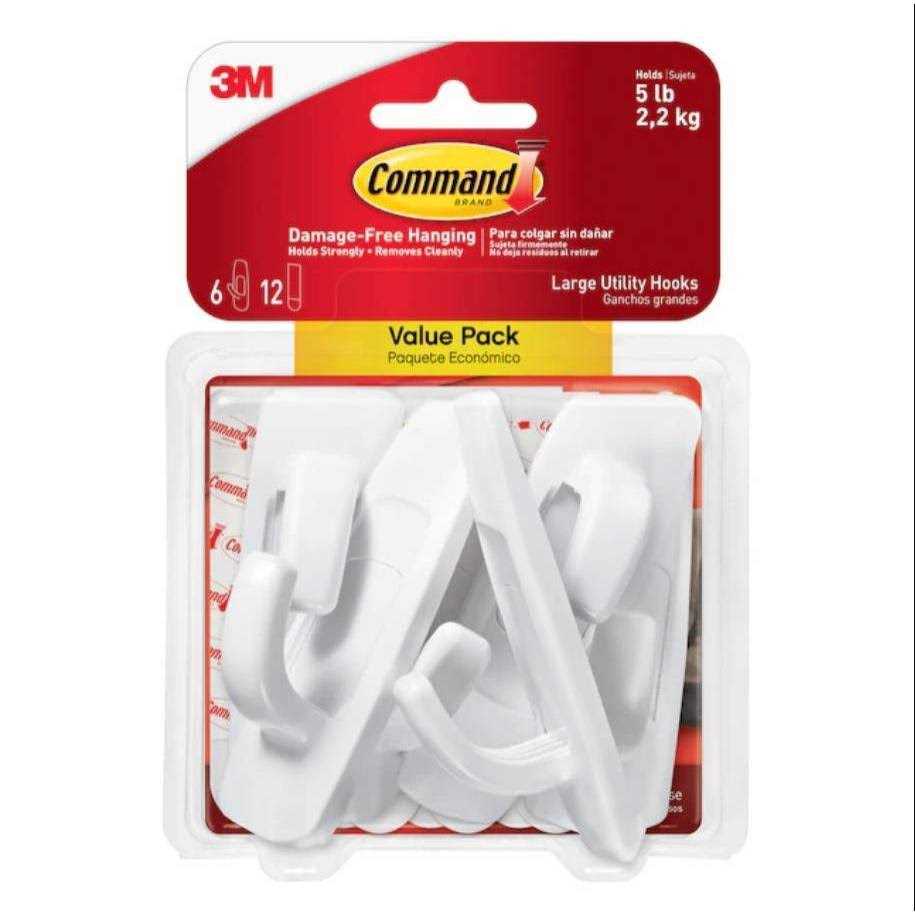 Command Large White Utility Hook Value Pack 17003-6ES - Image 5