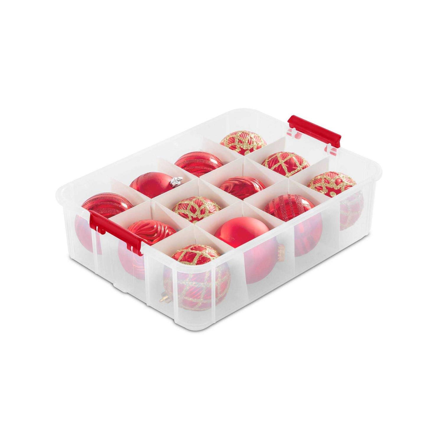 Sterilite 2-Layer Red Ornament Storage Box - Image 5