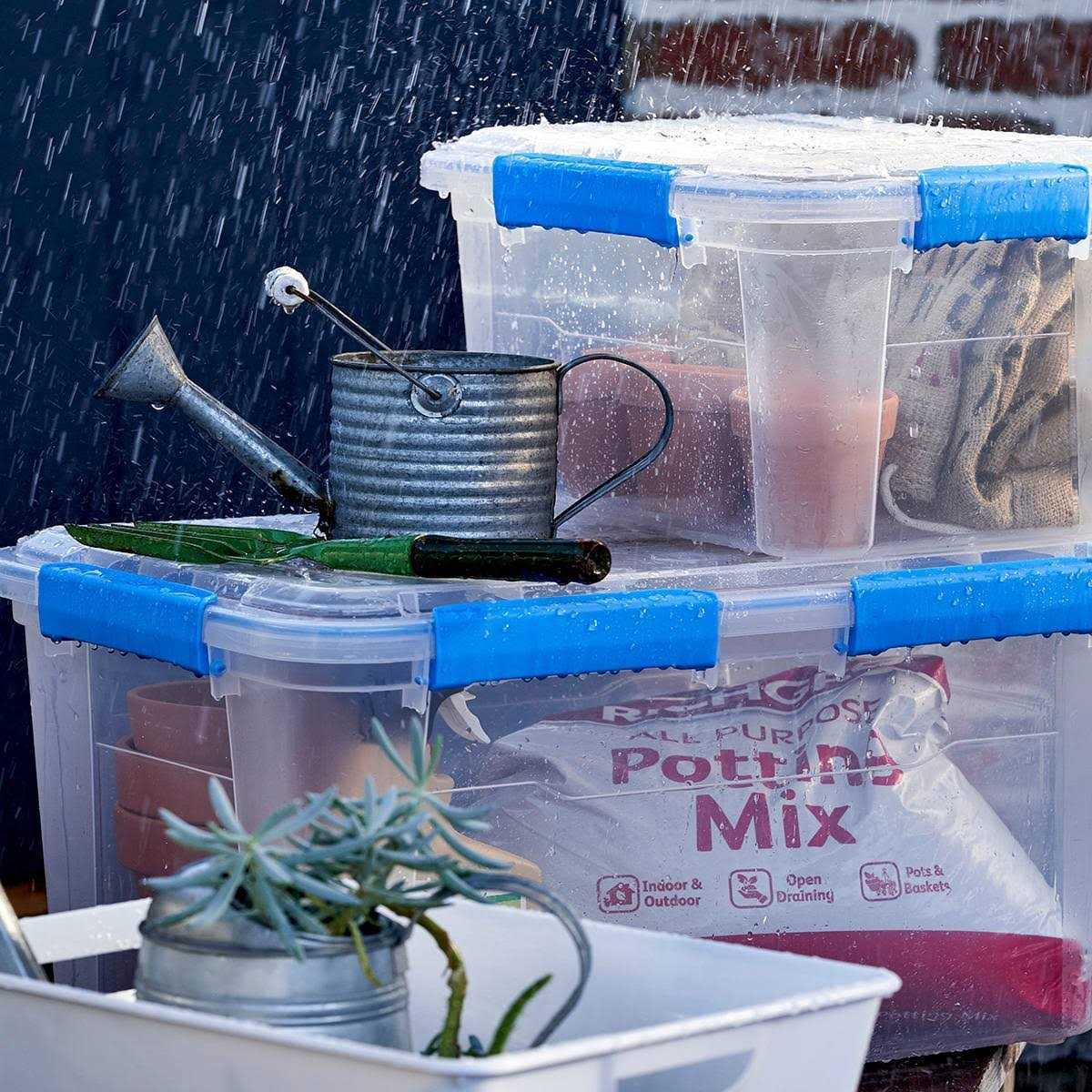 Ezy Storage IP67 Rated Waterproof Plastic Storage Tote with Lid - Image 3