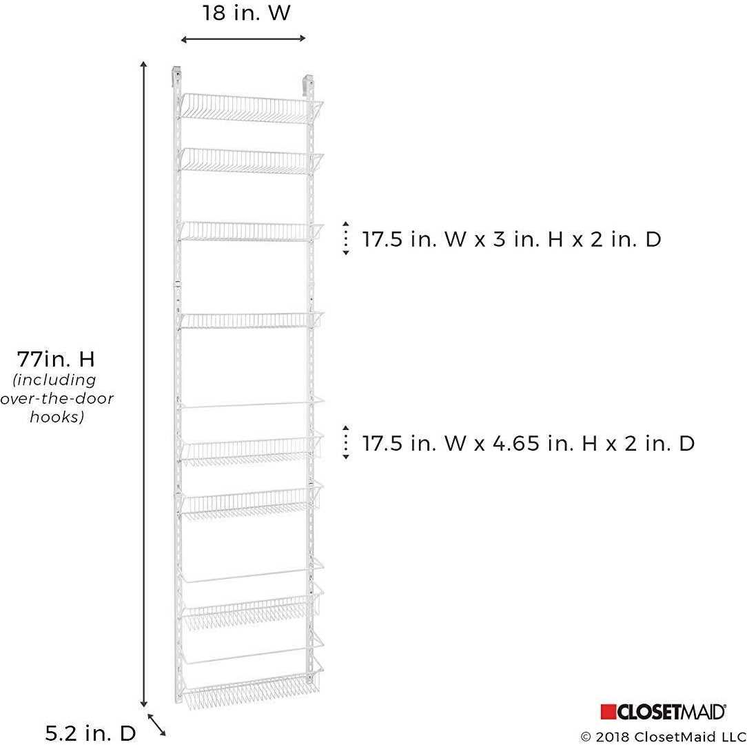 ClosetMaid 1233 Adjustable 8-Tier Wall and Door Rack - Image 5