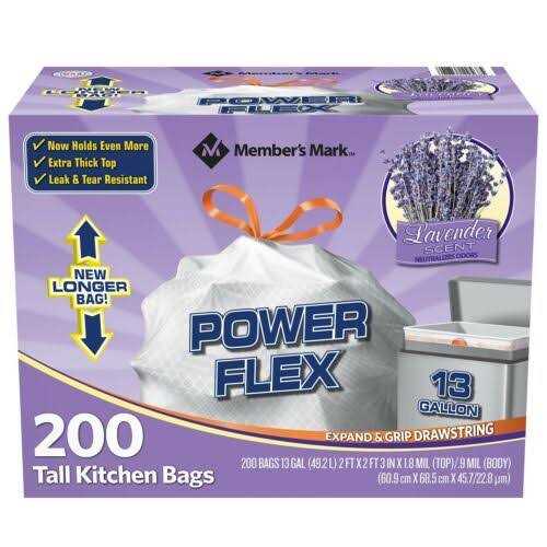 Member's Mark Power Flex Tall Kitchen Drawstring Bags - Image 4