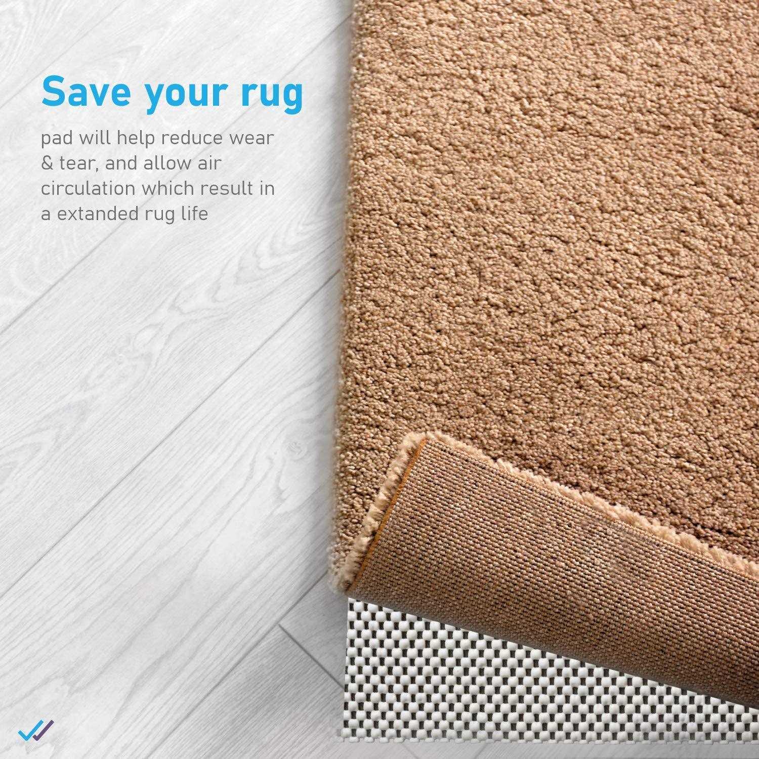 DoubleCheck Products Rug Gripper Non Slip Rug Pad Underlay Liner For Hardwood Floors Supper Grip - Image 4