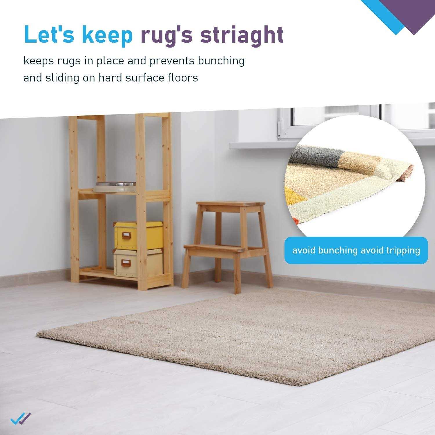 DoubleCheck Products Rug Gripper Non Slip Rug Pad Underlay Liner For Hardwood Floors Supper Grip - Image 5