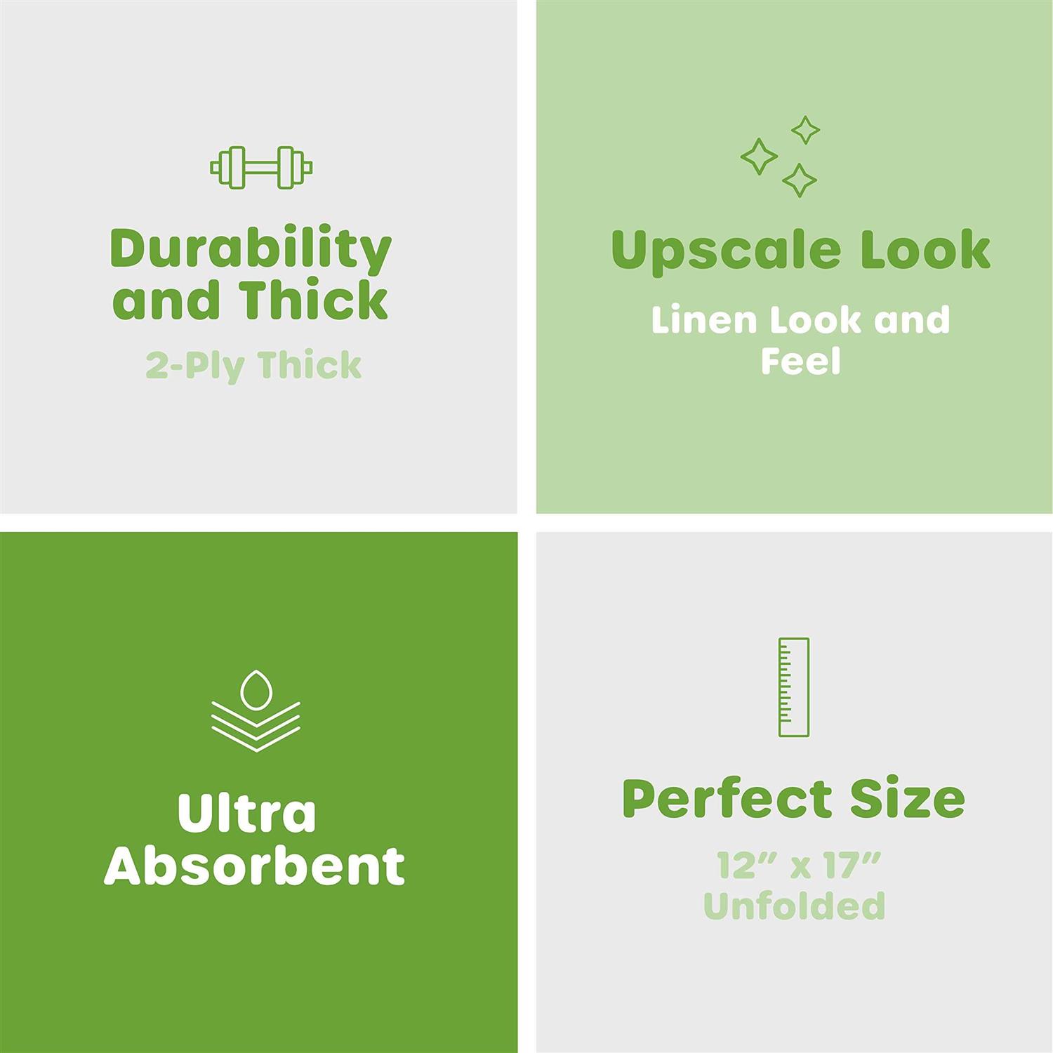 Comfy Package Linen-Feel Guest Towels Disposable Cloth Dinner Napkins - Image 4