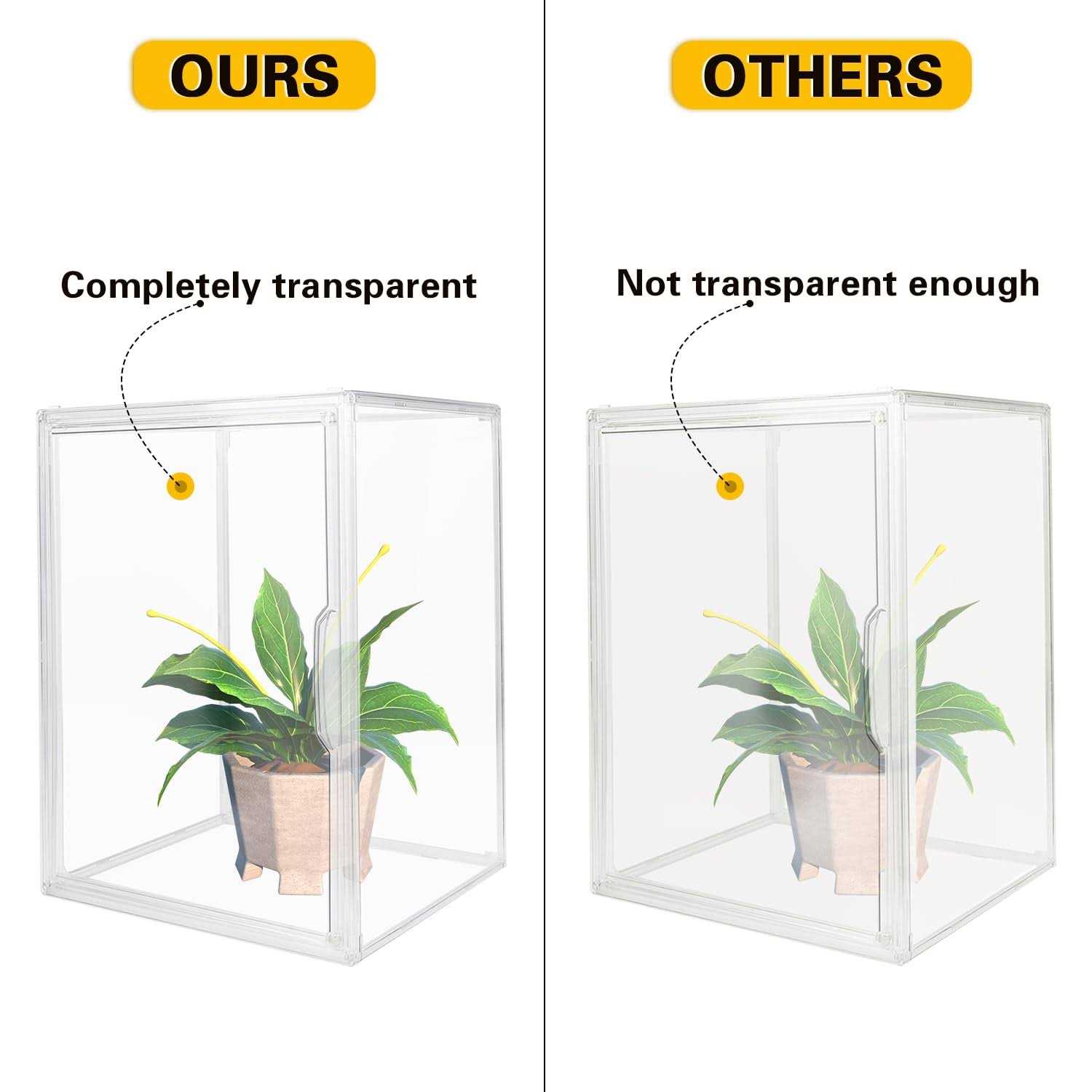 Clear Stackable Plastic Storage Bins With Magnetic Attraction Lid - Image 3