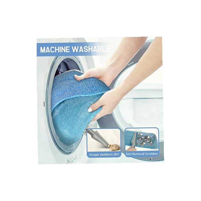 Conliwell 18 Professional Microfiber Mop Floor Cleaning System, Flat Mop with Stainless Steel Handle, 4 Reusable Washable Mop Pads, Wet and Dust Mopping - Image 3