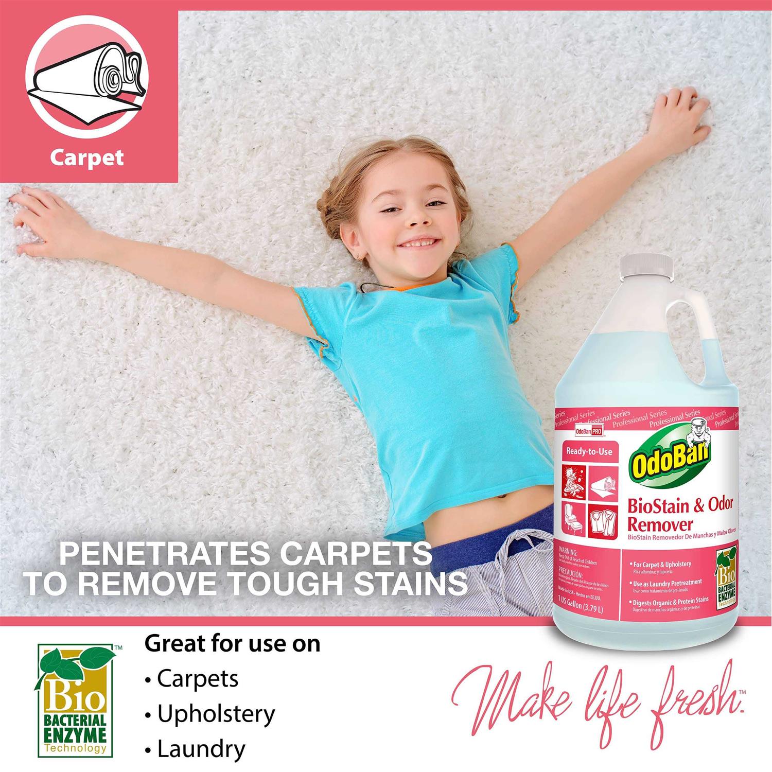 Odoban Professional Cleaning Ready-to-Use Biostain and Odor Remover - Image 3