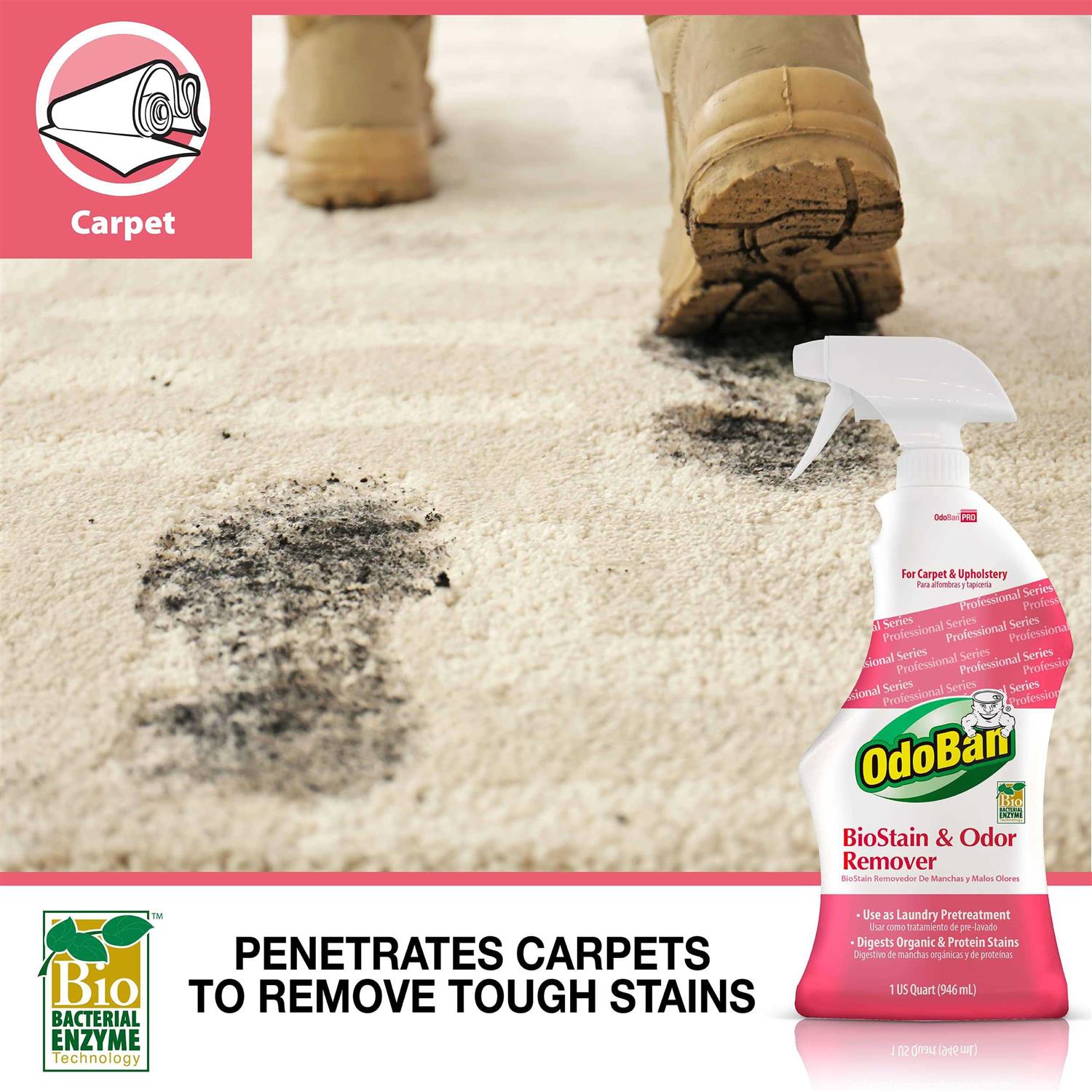 Odoban Professional Cleaning Ready-to-Use Biostain and Odor Remover - Image 4