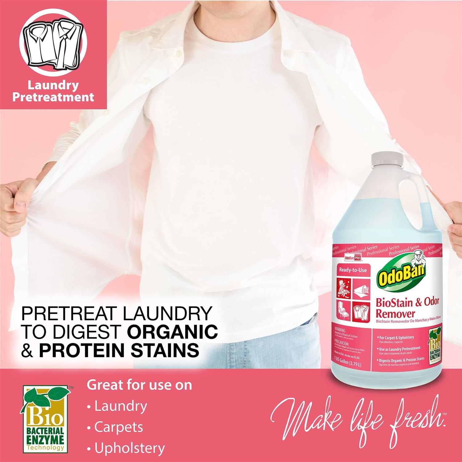 Odoban Professional Cleaning Ready-to-Use Biostain and Odor Remover - Image 5