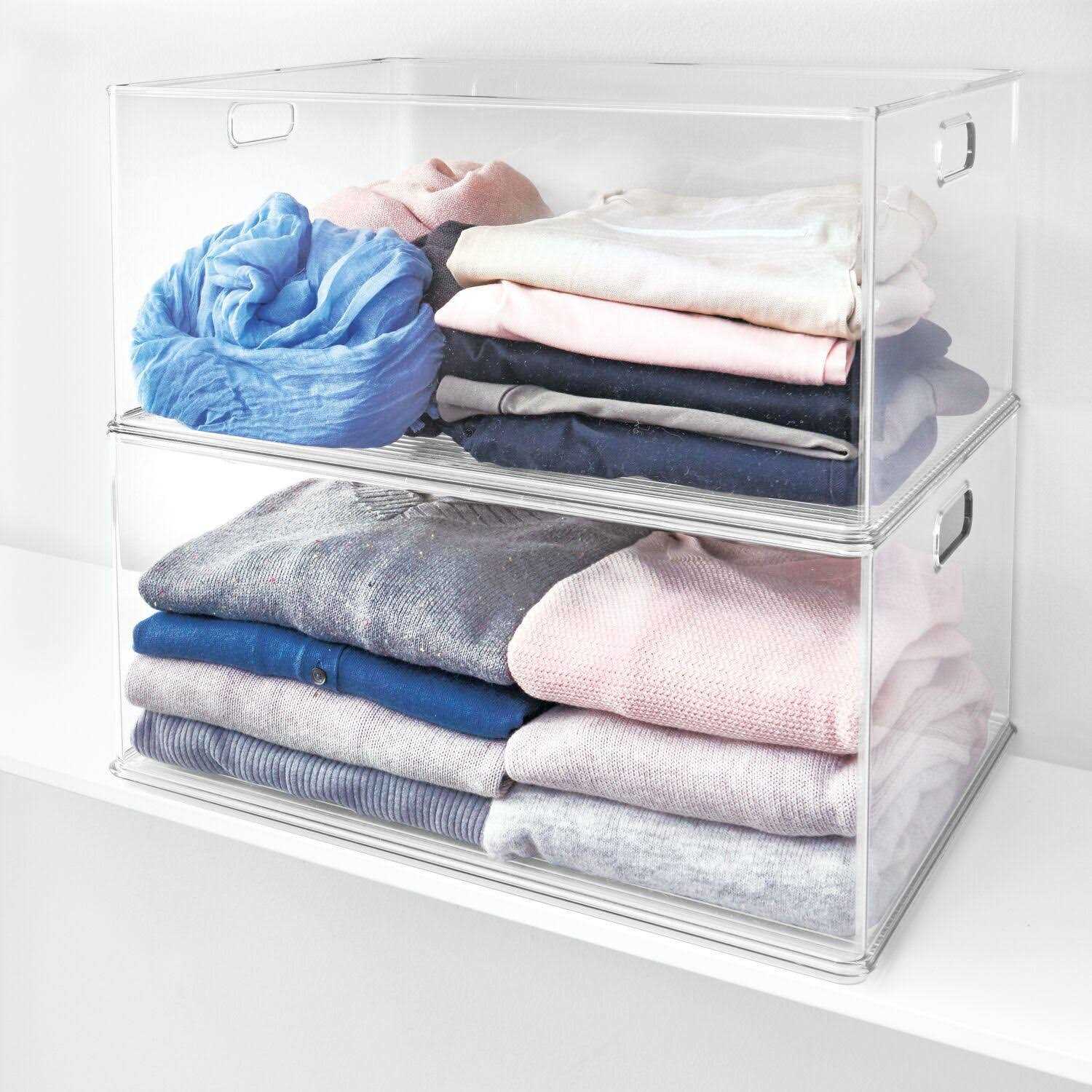 iDesign Stackable Closet Bin Clear - Image 4