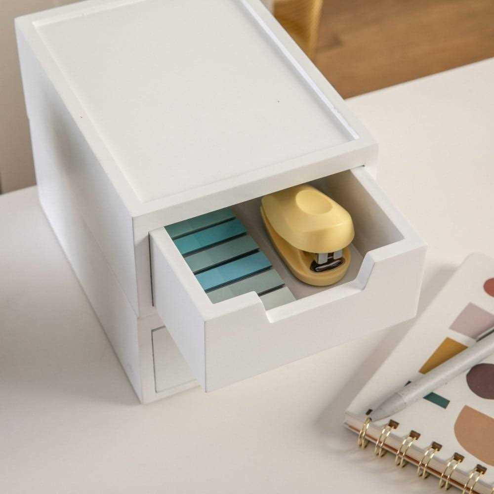 Martha Stewart Weston Stackable Wooden Storage Boxes With Pullout Drawers - Image 2