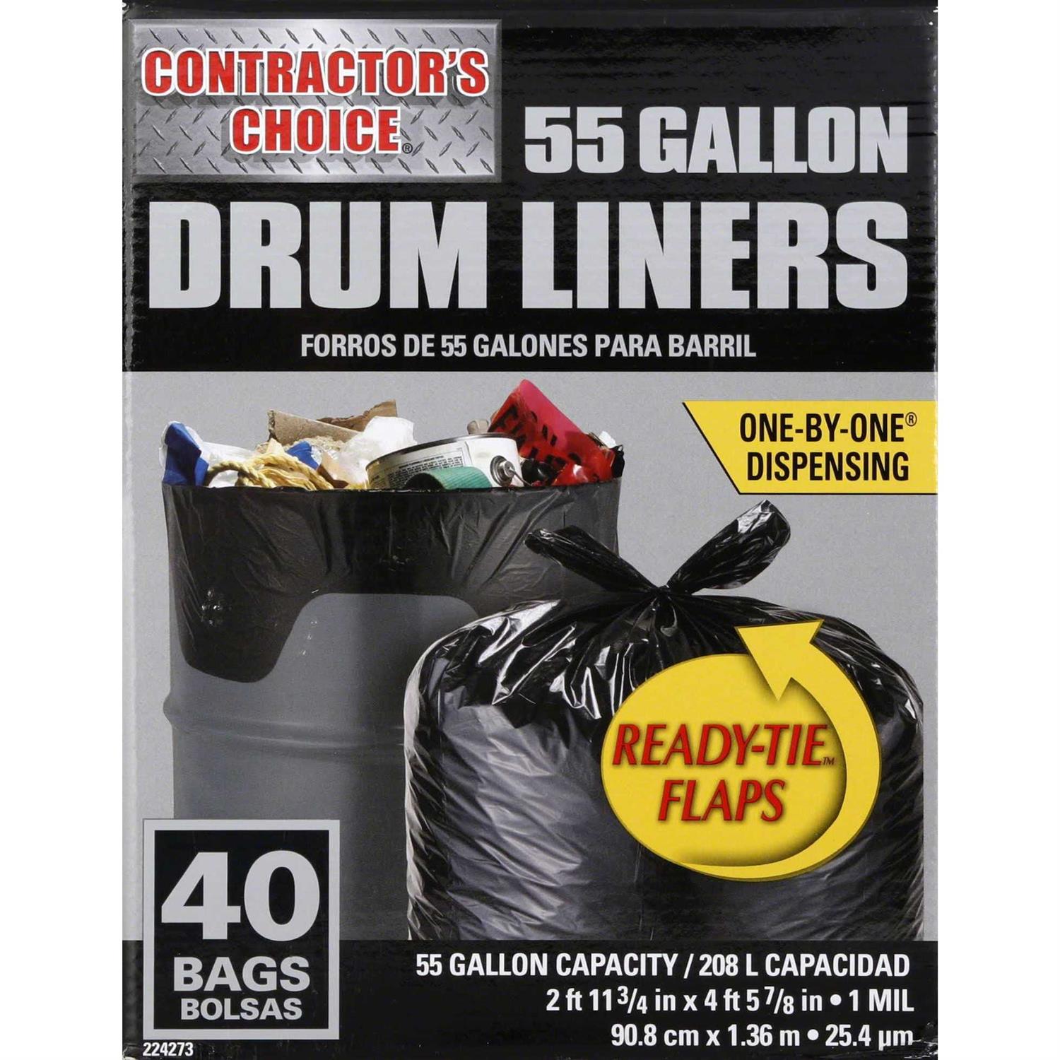 Contractor's Choice Trash Bags 55 Gallon 40 Count - Image 4
