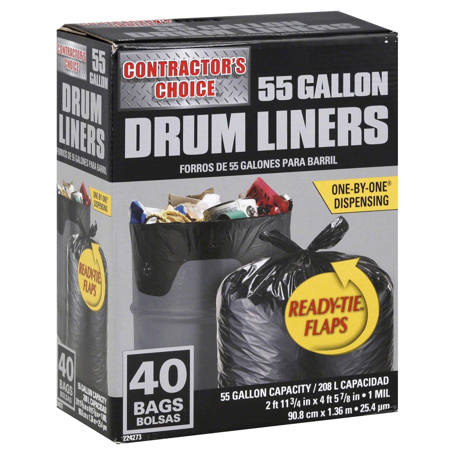 Contractor's Choice Trash Bags 55 Gallon 40 Count - Image 5