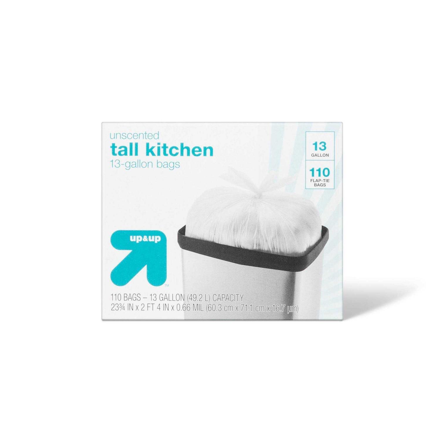 Up & Up Unscented Tall Kitchen Flap-Tie 13-Gallon Trash Bags - Image 3