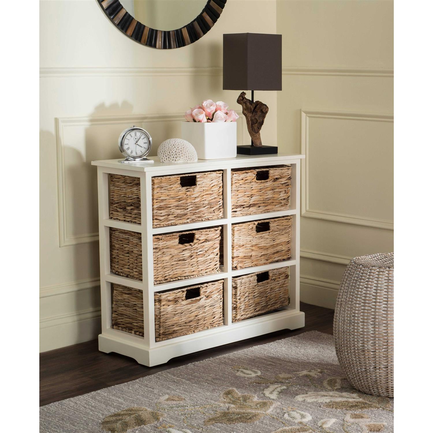 Safavieh Keenan 6 Wicker Basket Storage Chest - Image 4