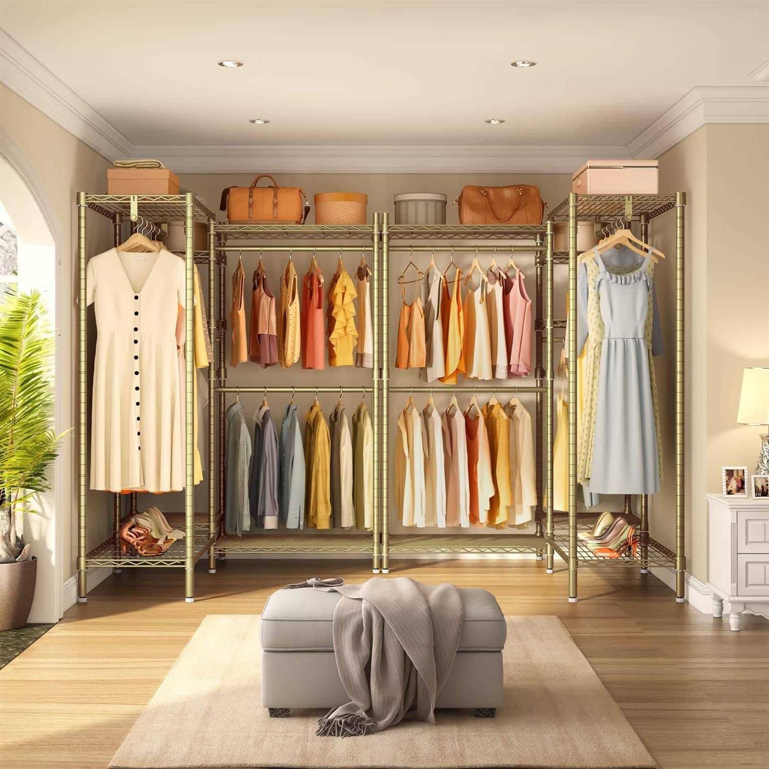 VIPEK L6 Garment Rack Heavy Duty Clothes Rack Corner Closet Rack L Shaped Clothing Rack - Image 4