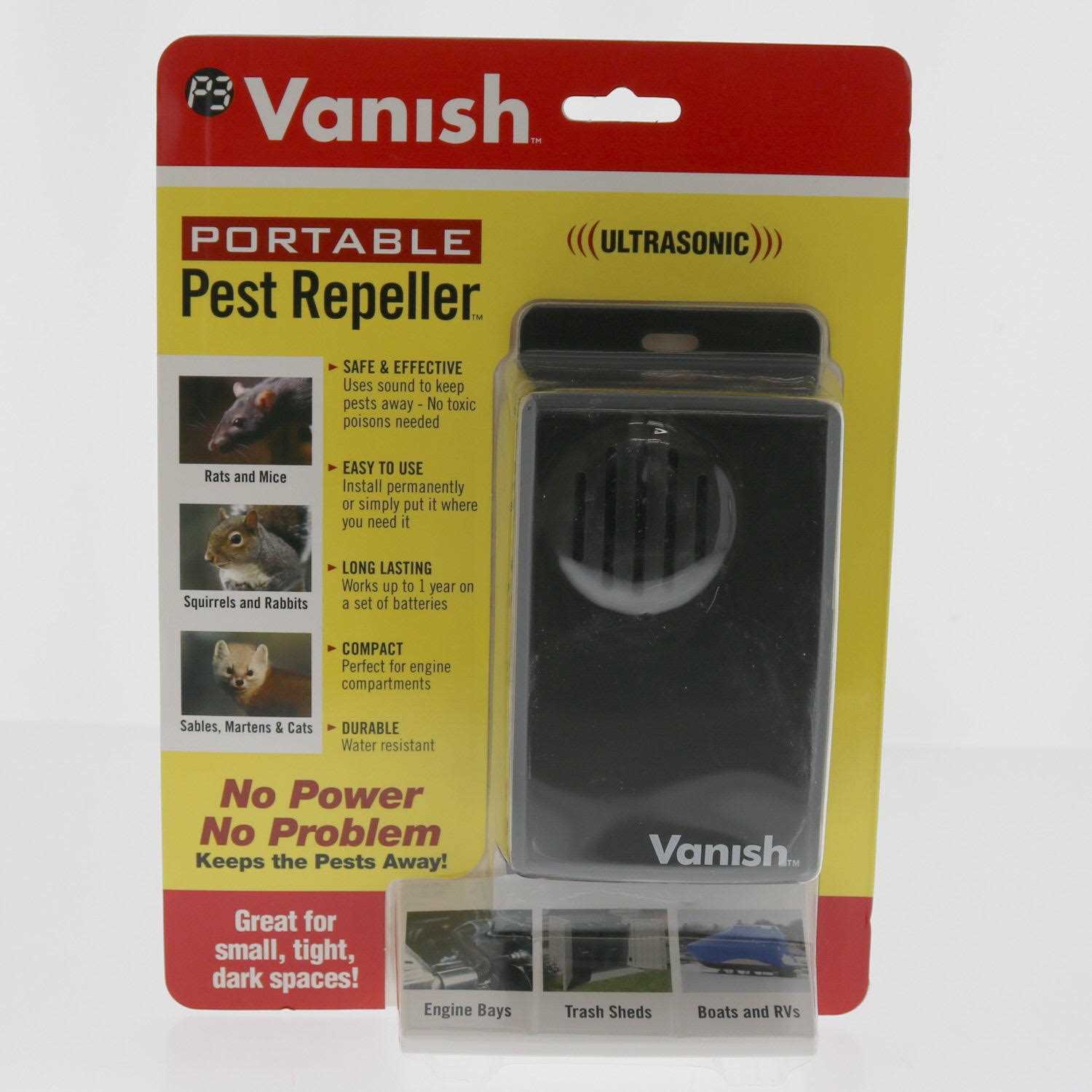 Vanish Portable Battery-Powered Electronic Pest Repeller For Outdoor Pests - Image 4