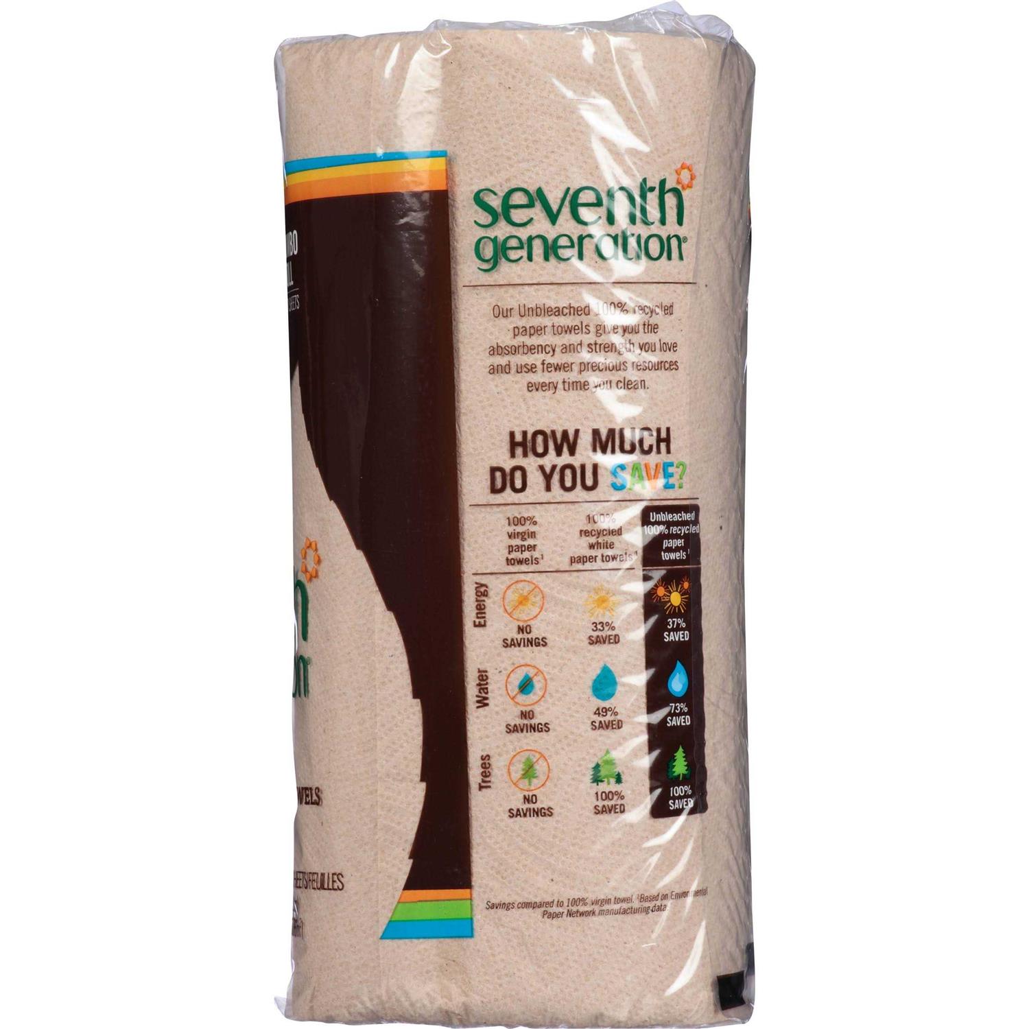 Seventh Generation Unbleached 100% Recycled Paper Towels - Image 5