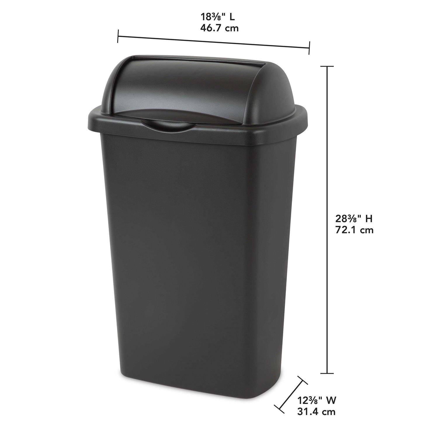 Sterilite 13-Gallon Roll Top Wastebasket - Image 3