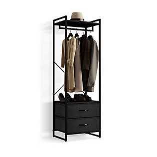Sorbus Clothing Rack with Drawers Clothes Stand Dresser Wood Top - Image 4