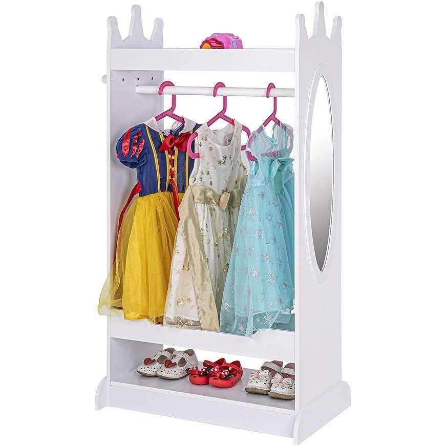 UTEX Kids Dress up Storage with Mirror,Costume Closet for Kids - Image 3