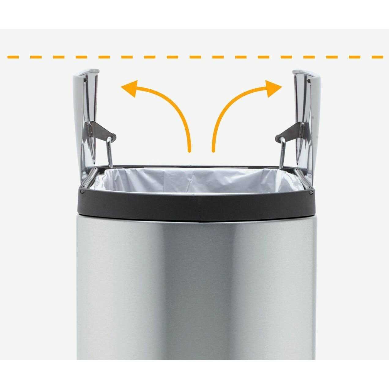 simplehuman Butterfly Step Stainless Steel Trash Can - Image 3