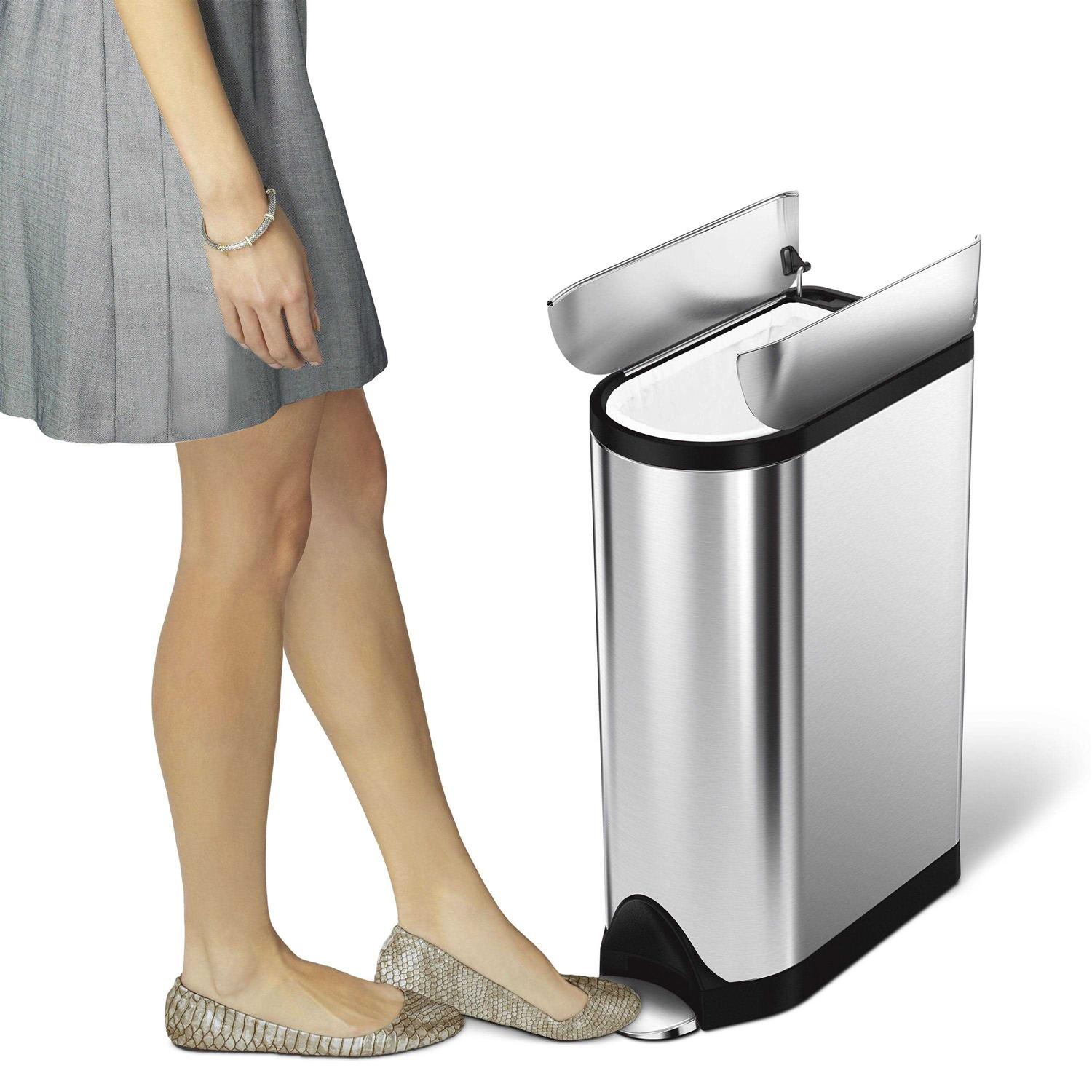 simplehuman Butterfly Step Stainless Steel Trash Can - Image 4