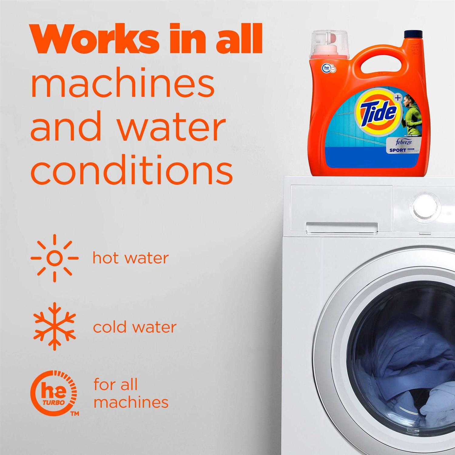 Tide Plus Febreze Liquid Laundry Detergent Sport Odor Defense - Image 4