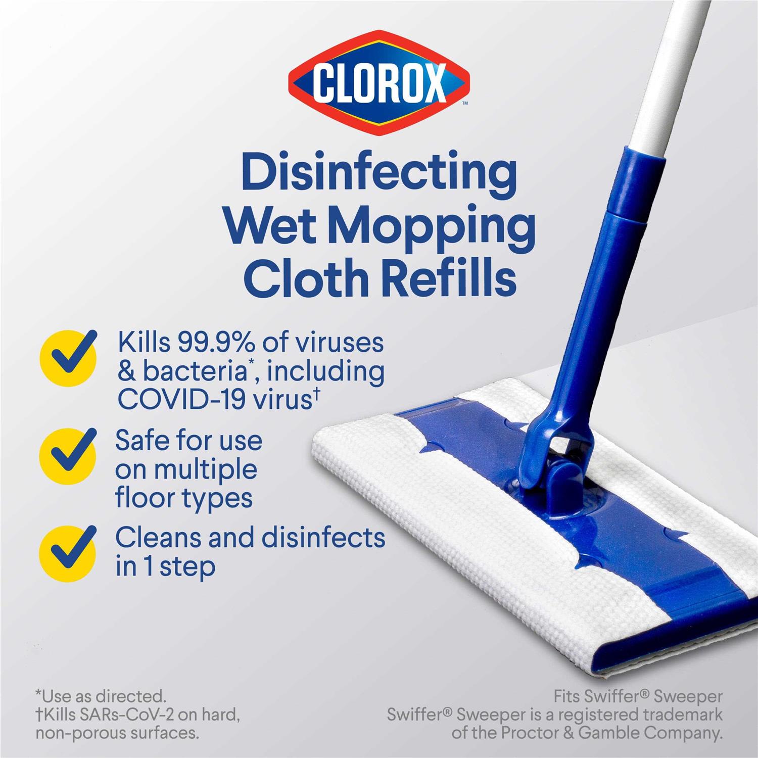 Clorox Disinfecting Rain Clean Wet Mopping Cloths - Image 4
