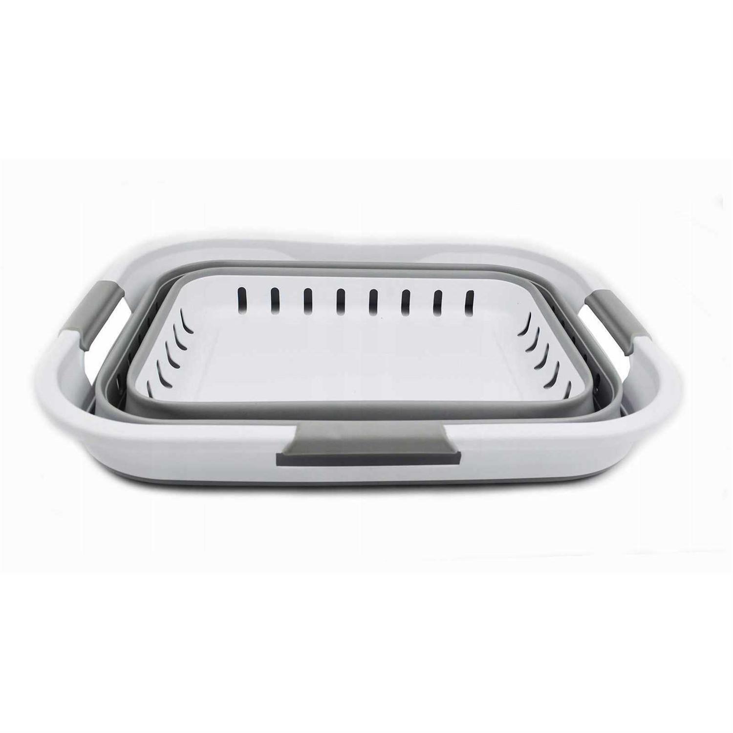 Sammart 30l Collapsible 3 Handled Plastic Laundry Basket Foldable Pop Up Storage Container/Organizer - Image 5