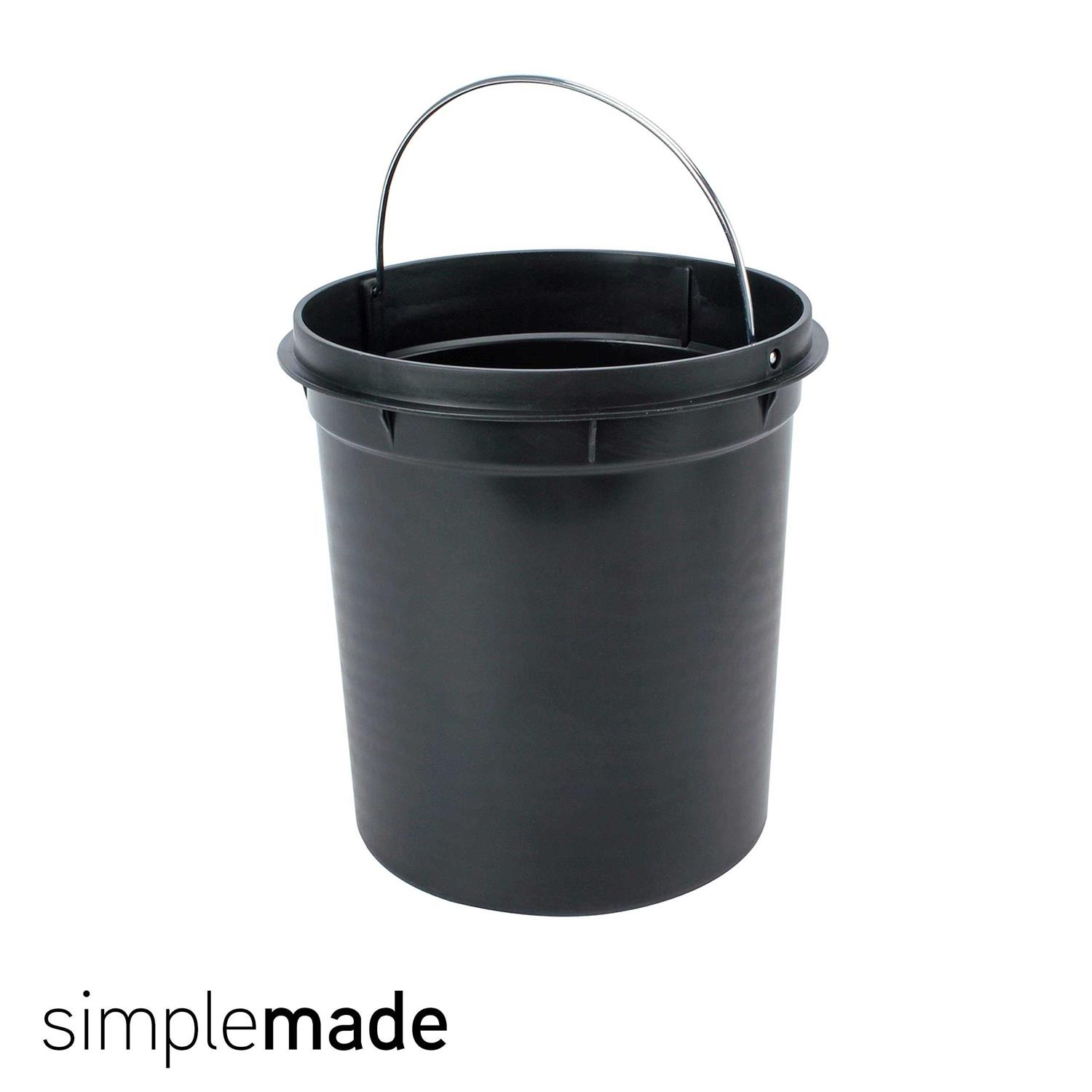 Simplemade Round Step Trash Can 5 Liter / 1.3 Gallon Stainless Steel Bathroom Trash Can - Image 4