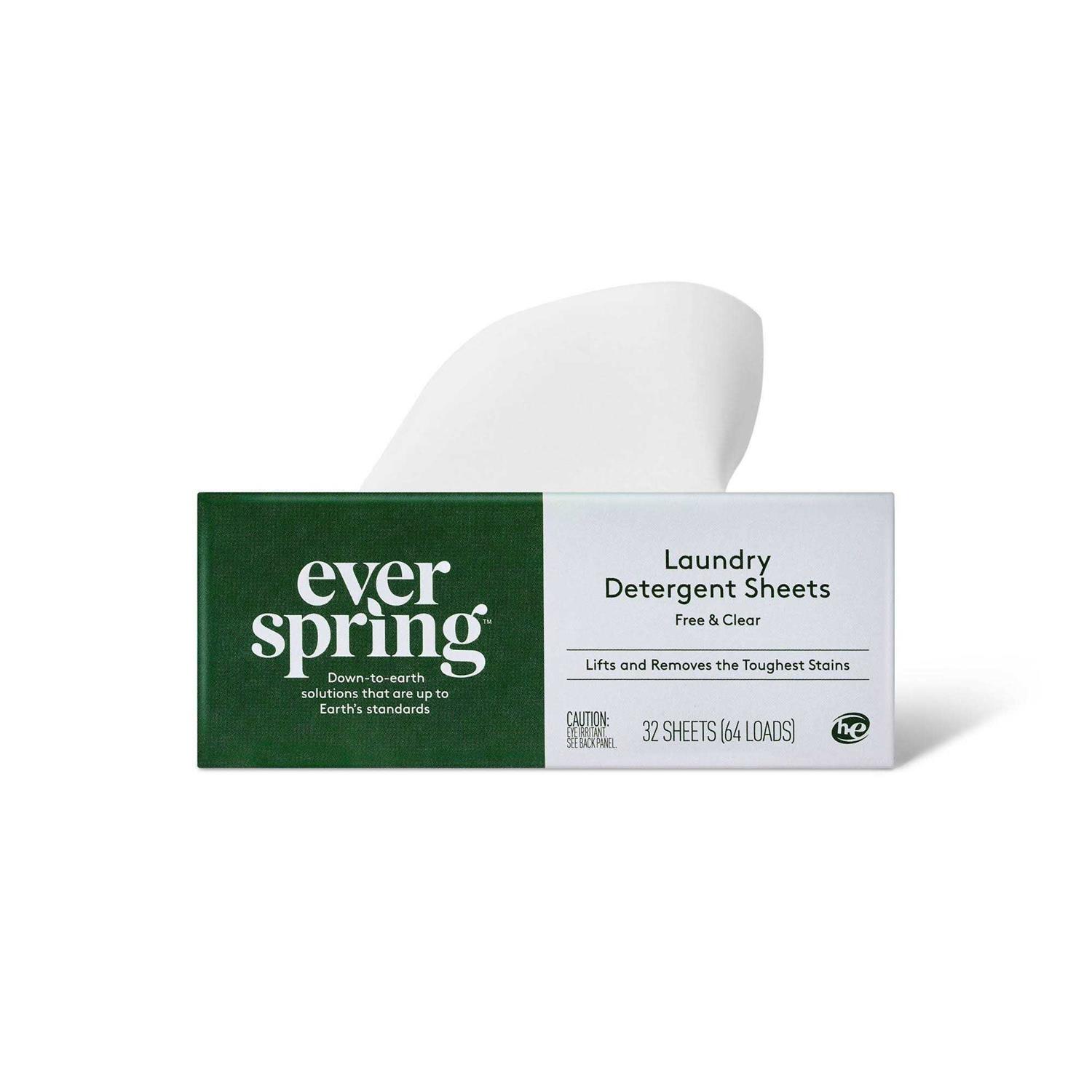 Everspring Free & Clear Laundry Detergent Sheets - Image 3