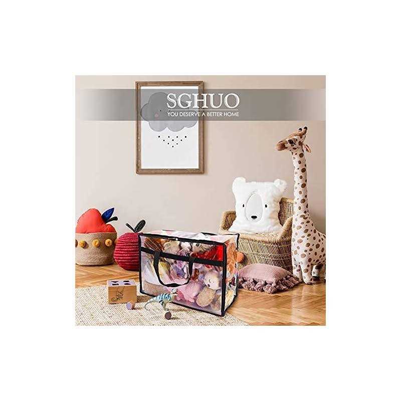 sghuo clear Zippered Storage Bag plastic vinyl clear Storage Bag for blanket clothes - Image 5