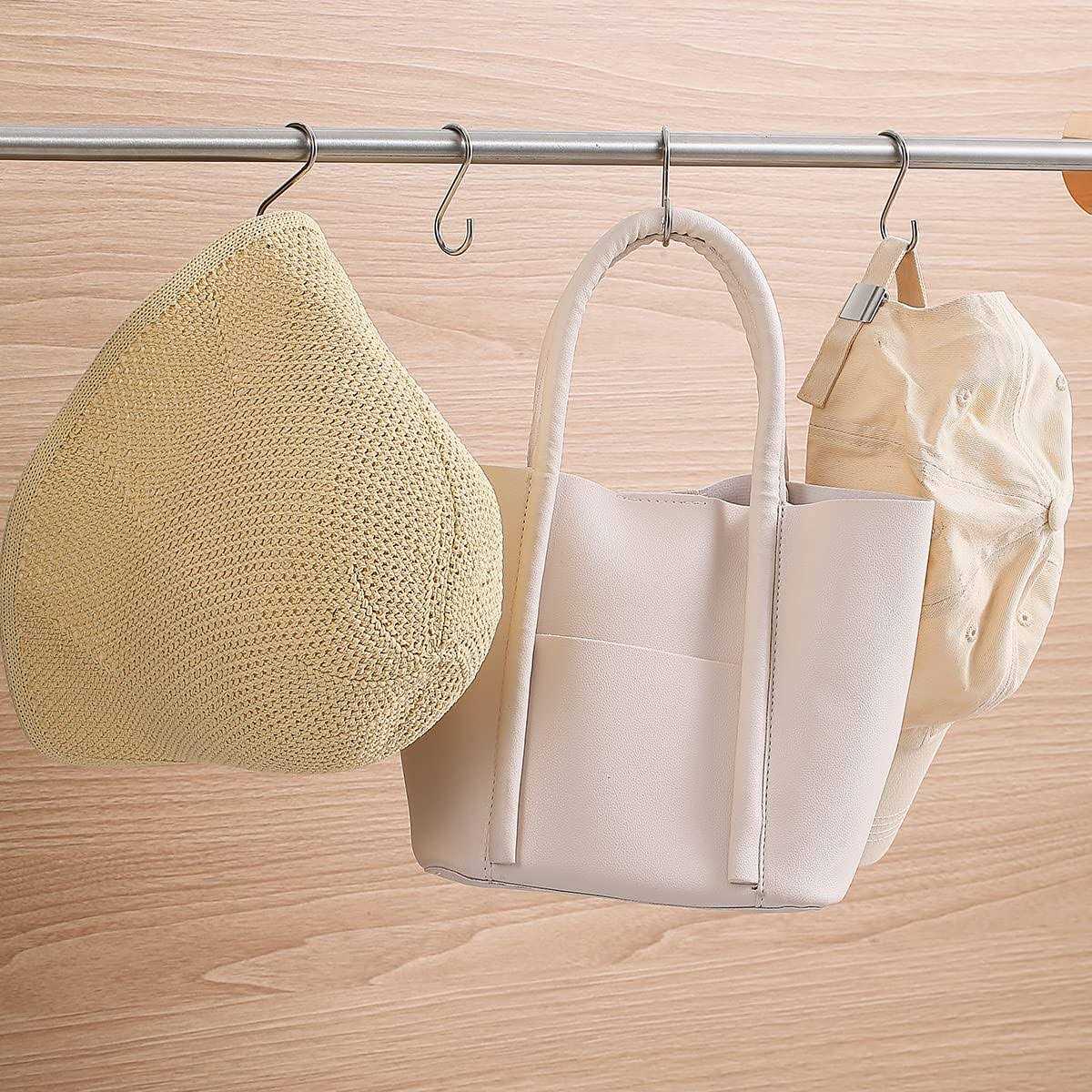 Evanda Hooks for Hanging Pack of 30 Heavy Duty Stainless Steel Titainium Plating Metal Mutil Purpose Hanger for Kitchen Pans - Image 4