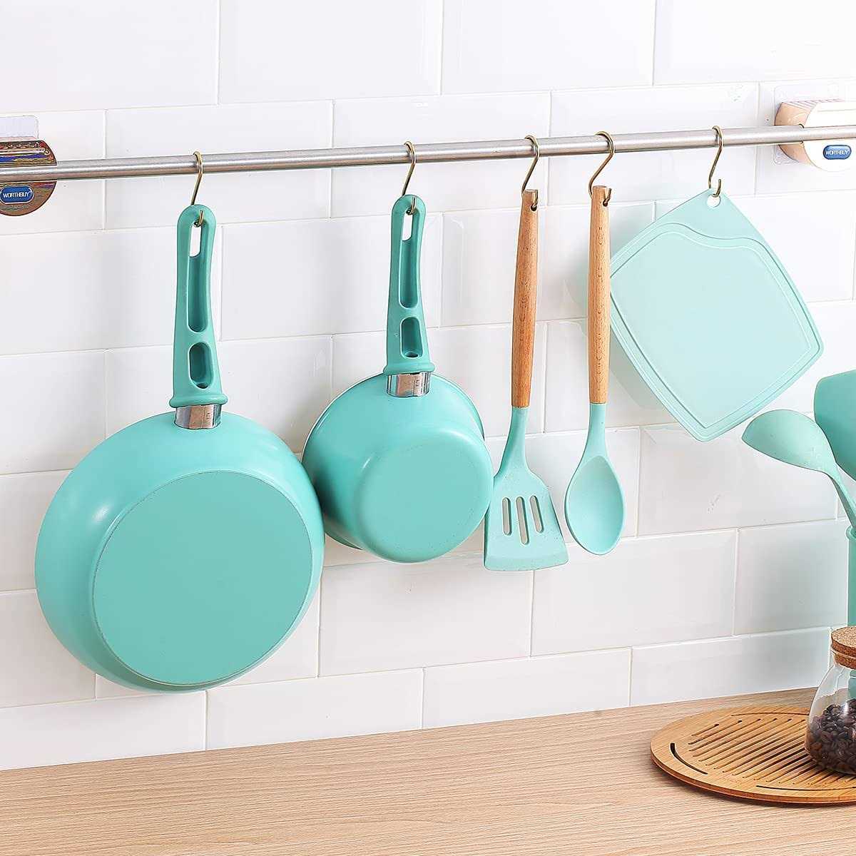 Evanda Hooks for Hanging Pack of 30 Heavy Duty Stainless Steel Titainium Plating Metal Mutil Purpose Hanger for Kitchen Pans - Image 3